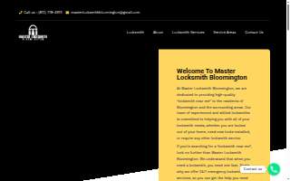 Master Locksmith Bloomington website