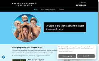 Barker's Swimming Pool Center website