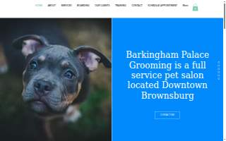 Barkingham Palace Grooming Services website
