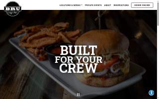 BRU Burger Bar Plainfield website