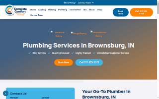 Complete Comfort Plumbing Repair & Heating, A/C website