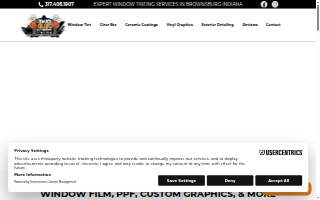 Two Guys Window Tinting & Paint Protection website