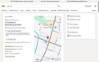 Walgreens Pharmacy of Brownsburg website