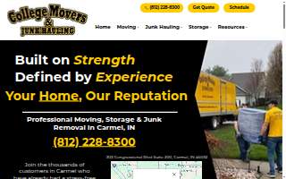 College Movers & Junk Hauling website