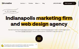TBH Creative website