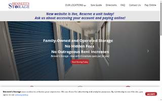 Bennett's Storage Inc website