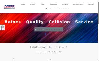 Haines Quality Collision Service website