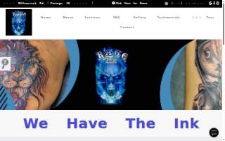 Rage Ink Tattooz & Divine Piercings of Chesterton website