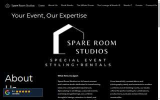 Spare Room Studios website
