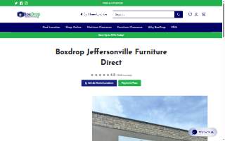 Boxdrop Jeffersonville Mattress and Furniture Outlet website