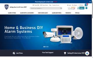 Alarm System Store website