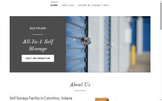 All-In-1 Self Storage website