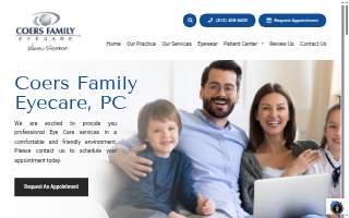 Coers Family Eyecare website