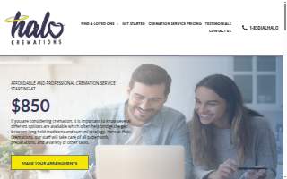 Halo Cremations website