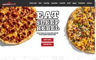 HotBox Pizza website