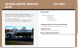 Setser Septic Service of Columbus website