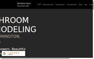 Barrett & Sons Home Remodel website