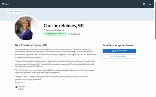 Christina M Holmes, MD website
