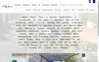 Clark's Flower Shop & Garden Center website