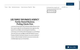 Lee Family Insurance website
