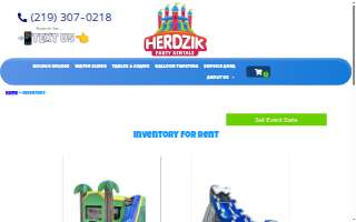 Herdzik Party Rentals website