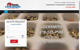Hoosier Locksmith of Crown Point website