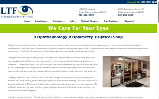 LTF Eye Clinics of Crown Point website