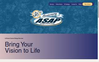 ASAP Screen Printing website