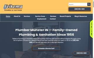 Feikema Plumbing & Sanitation of Munster website