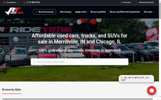 Ride Time Auto Finance website