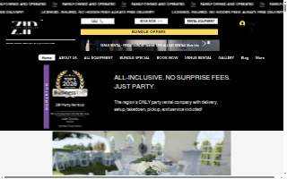 ZIP Party Rentals of Dyer website
