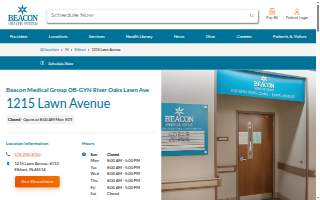 Beacon Medical Group OB-GYN River Oaks Lawn Ave website
