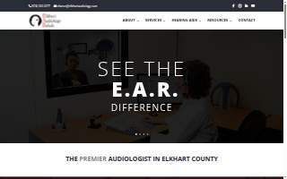 Elkhart Audiology Rehab website