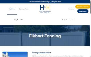 H&H Custom Made Vinyl Fence website
