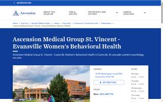 Ascension Medical Group St. Vincent - Evansville Women's Behavioral Health website