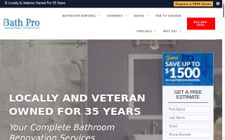 Bath Pro Evansville website