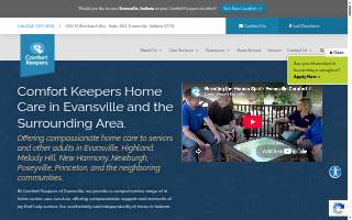 Comfort Keepers Home Care of Evansville website
