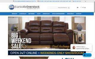 Evansville Overstock Warehouse Furniture & Mattress website
