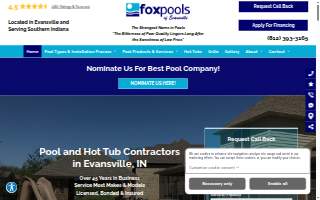 Fox Pools of Evansville Inc. website