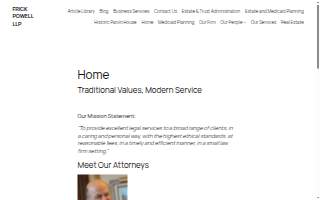 Frick Powell LLP website