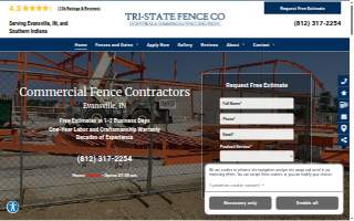 Tri-State Fence Co website