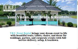 Tru Event Rental website