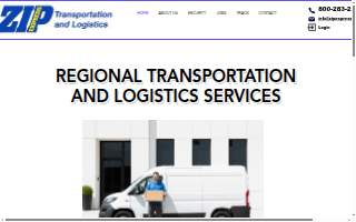 Zip Express Transportation and Logistics website