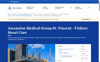 Ascension Medical Group St. Vincent - Fishers Heart Care website