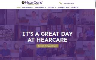 Hearcare Audiology website