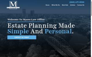 Myers Law Office website