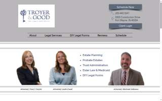 Troyer & Good, PC. The Legacy Law Office website
