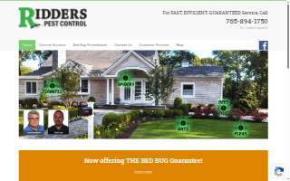 Ridders Pest Control website