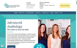 Advanced Audiology website