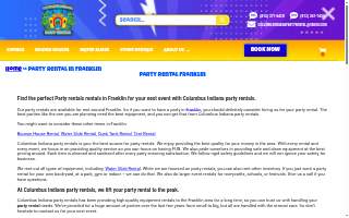Columbus Indiana Party Rentals of Franklin website